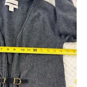 Ellen‎ Tracy Extra Fine Merino Wool Buckle Front Cardigan Gray Small thumbnail 7