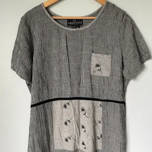 Carole Little Vintage Maxi Dress Gingham Embroidered Cottagecore Cotton Size 14 thumbnail 3