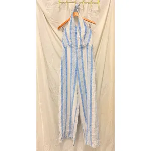 Anthropologie Line‎ & Dot Bandana Halter Jumpsuit Blue Boho Spring Resort thumbnail 3