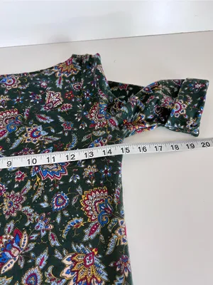 Lauren Ralph‎ Lauren Women's Floral Paisley Stretch Cotton Midi Dress Jersey thumbnail 7