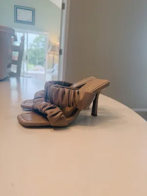 Target beige/tan ruffle heels thumbnail 3