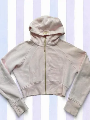 Lululemon pink cropped scuba gold zipper size xs/s thumbnail 8