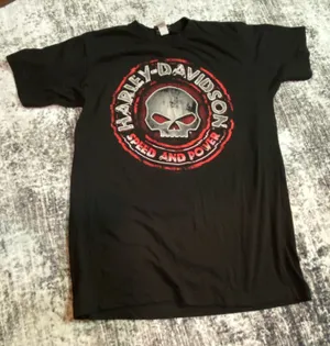 Harley-Davidson Men's Graphic Print Black T-Shirt Size M Crew Neck thumbnail 1