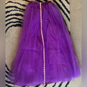 🆕 WDPL Women's A-Line Tulle Strips Ruffles Tutu Ball Gown Skirts thumbnail 5