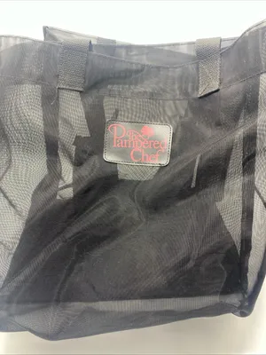 The Pampered Chef Consultant Foldable Reusable Bag Mesh Dividers Large Black thumbnail 2