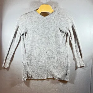 1196 |‎ Garage Grey Marled Knit Open Front Pocket Cardigan Sweater Women XS thumbnail 2