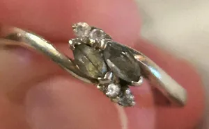 ring band sterling silver 925 beautiful unique size 9.25 thumbnail 1