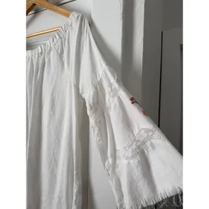 Standard Grace White Boho Embroidered Lace Tunic Off Shoulder Bell Sleeve Small thumbnail 6
