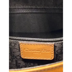 Vintage 2002 Christian Dior Street Chic Columbus Bag Tan Leather Galliano Era‎ thumbnail 9