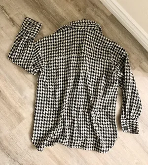 H&M Houndstooth Oversized Jacket Size S/M thumbnail 2