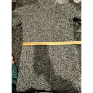 J Crew Tweed‎ Coat Women Size 0 Black White Long Wool Blend Walker Pea thumbnail 12