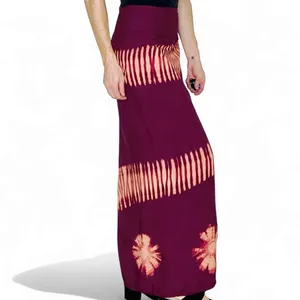 Vintage Y2K Purple Plum Tie Dye Hippie Festival Maxi Wrap Skirt thumbnail 4