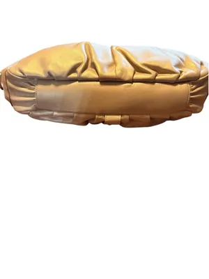 Michael Rome Italy Leather Hobo Purse Gold thumbnail 9