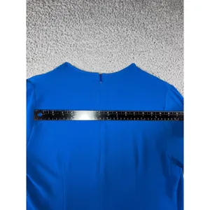 Tunic‎ Dress 10-12 Cobalt Blue Embellished Lagenlook Layering Long Sleeve Modest thumbnail 10