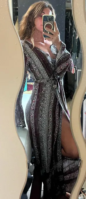 Floral Print Wrap Dress thumbnail 1