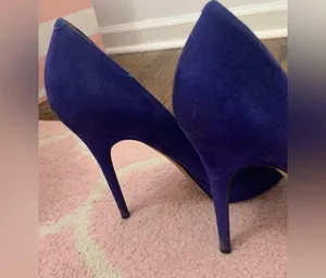 Heels, Size 39 (Woman’s 9), Royal Blue Suede thumbnail 4