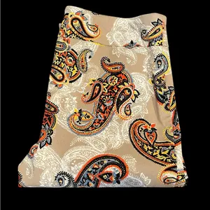 Melissa Paige Bohemian Paisley Mid Rise Stretch Pull On Pants Leggings thumbnail 3