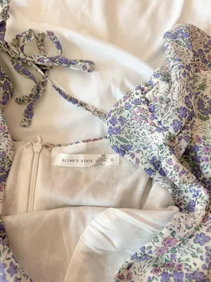 Altar’d State Purple And Pink Tatum Floral Dress Size Small thumbnail 3