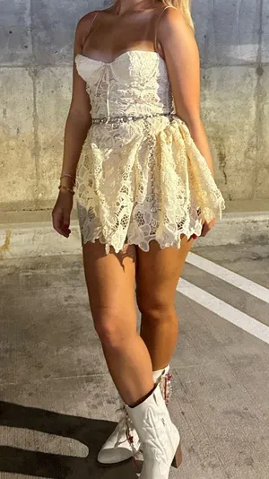 For Love & Lemons Dress Lace Mini thumbnail 4