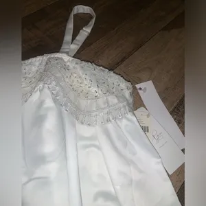 Rya Primrose beaded Chemise Nwt M slip satin anthro wedding sexy lingerie $150 thumbnail 8