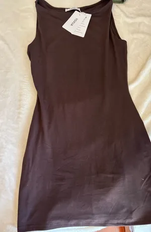 NEW! Brown mini dress Size M thumbnail 1