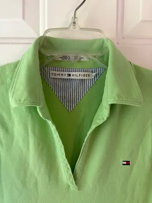 VTG Tommy Hilfiger Green Polo Dress S Preppy Tennis Yacht Club Resort Vacation thumbnail 3