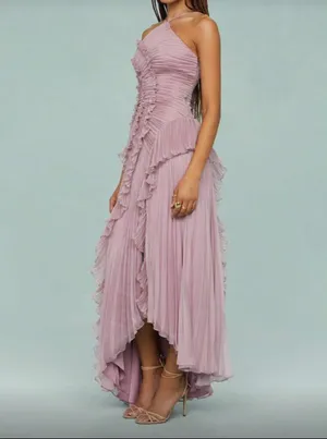 Dusty Pink Ruffle Dress thumbnail 4