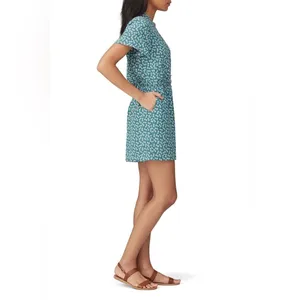 Rails Short Sleeve Sophia Romper in Teal Lotus Floral Size Small RTR thumbnail 3