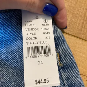 NWT PacSun size 24 or 0 denim distressed mini skirt blue country concert western thumbnail 4