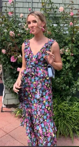 AMUR Evita Floral Ruffle Maxi thumbnail 1