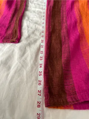 Urban Outfitters• Pink & Orange Low Rise Wide leg Martina Linen Trouser• Sz 0 thumbnail 9
