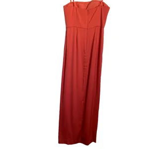 BCBGMAXAZRIA‎ Ila Cascading Ruffle Front Dress Gown in Coral Pink thumbnail 3