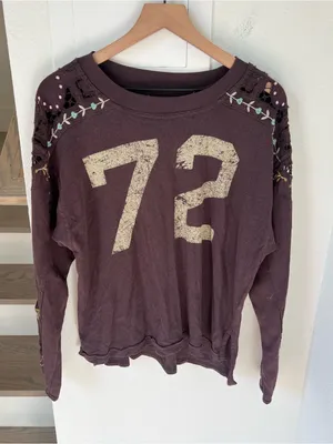 Free People We The Free Lilith Long Sleeve Tee in Chocolate Brown NWT thumbnail 2