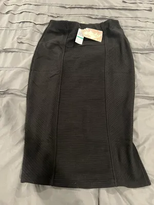 Band of Gypsies Elegant Black Pencil Skirt Size L By Band of Free thumbnail 1