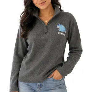 Vintage Disney Eeyore Quarter Zip Fleece M Y2K Poohcore Soft Girl RARE thumbnail 1
