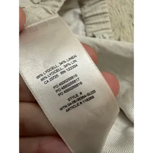 ARITZIA Wilfred The Lodge Pant CruiseLinen Wide Leg In Undyed Ecru Size Medium thumbnail 5
