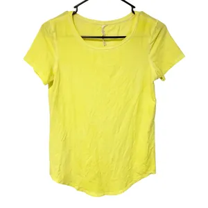 Lululemon Love Crew Tee Fade Size 2 SITY Highlight Yellow‎ Pima Cotton Athletic thumbnail 1