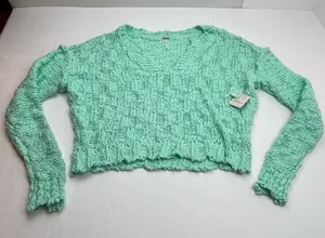 Free People Josephine Pullover Frozen Melon Sweater Green‎ Womens Size Small NEW thumbnail 1
