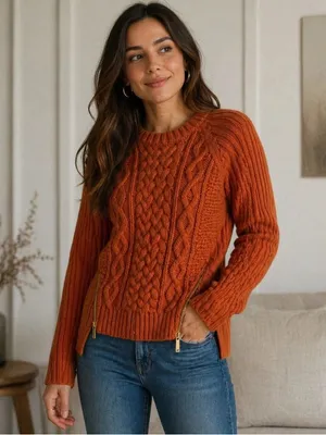 Michael Kors Cable Knit Sweater Size S thumbnail 1