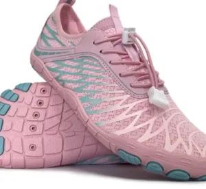 Lightweight Pink Breathable Barefoot Athletic Shoes with Anti-Slip Sole thumbnail 1