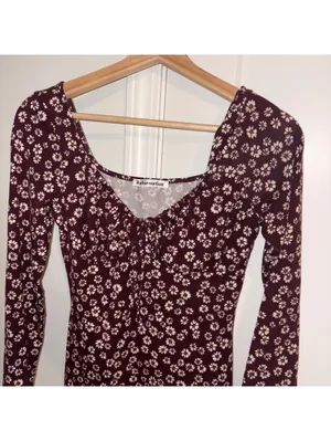 Reformation $128 Angeline Woman’s Small Floral Long Sleeve Mini Dress thumbnail 4