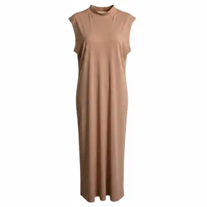 Free People FP Beach Mauve‎ Sleeveless Maxi Dress Side Slits Pockets Medium thumbnail 2