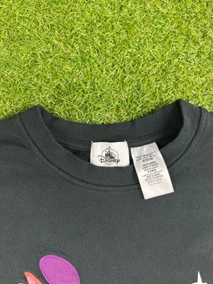Disney Mouse Black crewneck sweatshirt featuring Minnie Mouse in a rocket ship with stars. thumbnail 4