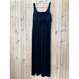 NWT Lulus Elegant Sweetie Dark Navy Velvet Square Neck Maxi Dress Gala Size XL thumbnail 2