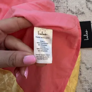 Lulus Dela Light Pink Ombre Satin Mini Dress Size Large Party Sexy Glam Wedding thumbnail 10
