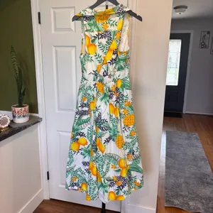 Anthropologie Maeve Maxi Shirt Dress Pineapple Tropical Women's Size M / $278 thumbnail 6