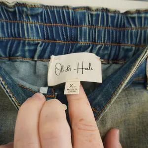 Oli‎ & Hali Yellow Wash Distressed Cargo Jeans XL Fringed Raw Edge Utility Pants thumbnail 6