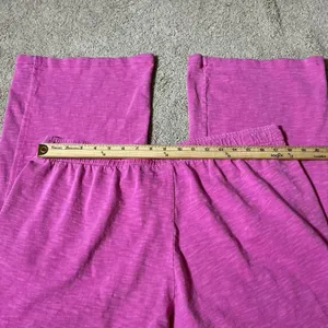 Y2K Pink Victoria's Secret Slub Knit Wide‎ Leg Lounge Pants XL thumbnail 3