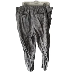 Old Navy Pants XL‎ Linen Blend Drawstring Relaxed Trousers Pockets Stripe thumbnail 2
