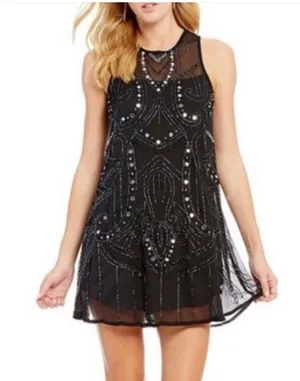 Chelsea & Violet Black Sequin Halter Mini Dress thumbnail 1